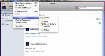Skype running on Mac OS X