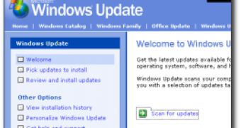 The Windows Update interface