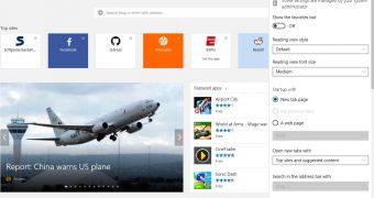 This is Microsoft Edge, the new Windows 10 browser