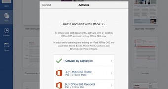 Office for iPad works with two different Office 365 subscriptions