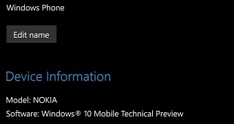 Windows 10 for Phones Technical Preview