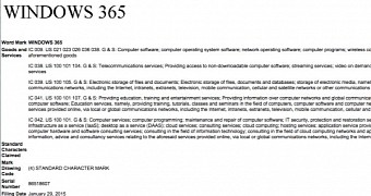 Windows 365 trademark at USPTO