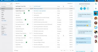 The new UI of Skype in Outlook.com