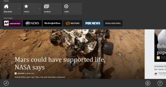 The News app offers support for both Windows 8.1 and Windows RT 8.1