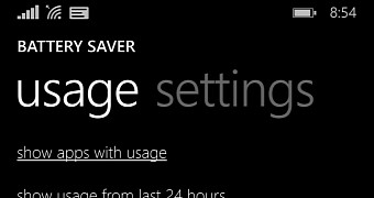 Battery Saver on Windows Phone 8.1 after the latest update