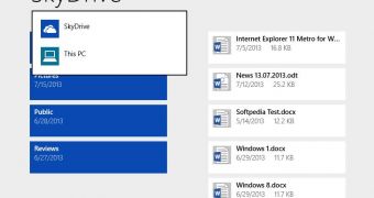 Microsoft has completely redesigned the SkyDrive app in Windows 8.1