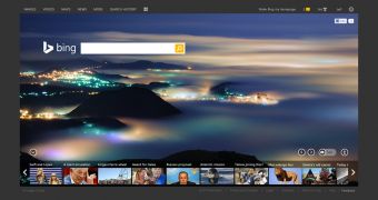 This is the new design of the Bing search engine