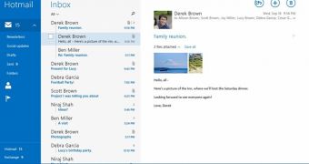 Mail app running on Windows 8.1