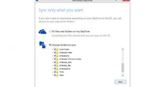 The SkyDrive app now lets you choose what to sync