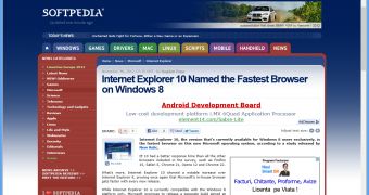 IE 10 is much faster on the desktop version of Windows 8