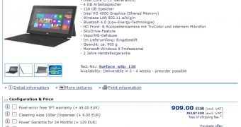 Microsoft Surface Pro Pricing Leaked on German Website