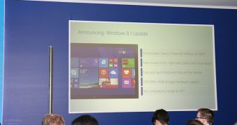 Microsoft teased the Windows 8.1 Update 1 Start screen during the presentation