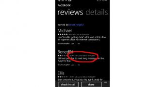 Windows Phone Store app reviews