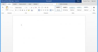 Office Web Apps has received a brand new flat look