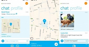 Skype for Windows Phone sharing location feature
