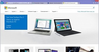 Internet Explorer 11 running on Windows 10 Technical Preview