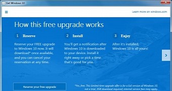 The upgrade notification that Windows users are seeing since yesterday
