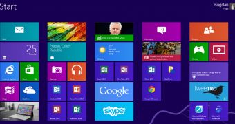 The brand new Windows 8 Start Screen