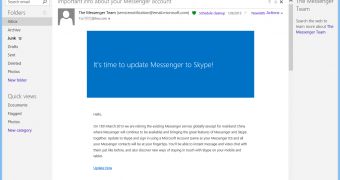 Here's the email Microsoft is now sending to Windows Live Messenger users