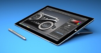 Adobe Photoshop on a Surface Pro 3
