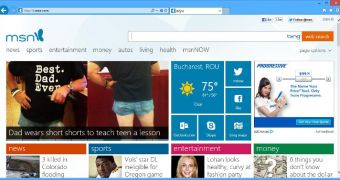 MSN received a new design after the launch of Windows 8