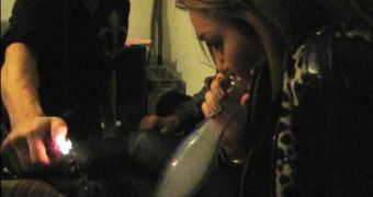 Miley Cyrus had some fun with salvia and a bong, video of it leaked online