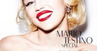 Miley Cyrus imitates Madonna in German Vogue photo shoot by Mario Testino