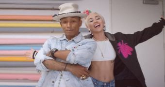 Pharrell Williams enlists the help of Miley Cyrus and her naughty tongue for the video of “Come Get It Bae”