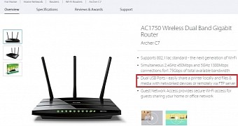 TP-Link router with NetUSB technology