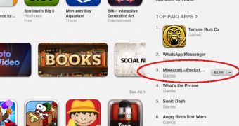 Minecraft – Pocket Edition pulls up to #3 spot on Top Paid chart