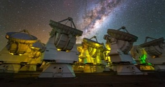Photo shows the ALMA Observatory in Chile’s Atacama Desert