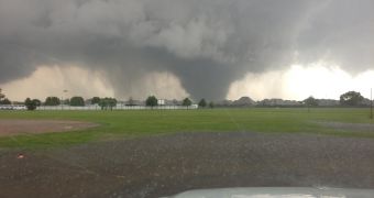 The town of Moore is devastated by a tornado