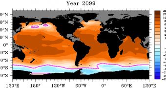 Oceans' acidification model estimated for 2090