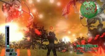 Screenshot of Earth Defense Force, the Xbox version
