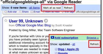 The slight changes from Google Reader