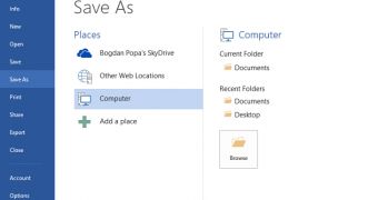 SkyDrive integration is one of the key features of Office 2013