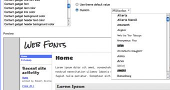 Web Fonts in Google Sites