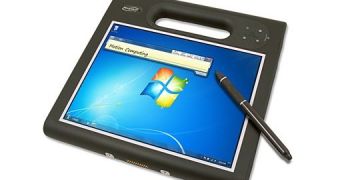 Motion Computing F5v Windows 7 running rugged tablet