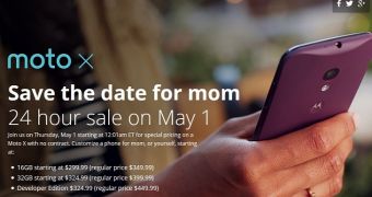 Moto X sale announced for May 1