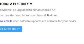 Motorola Electrify update schedule