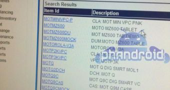 Motorola's Android tablet PC spotted in Verizon's systems