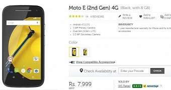 Motorola Moto E (2nd Gen) Goes on Sale in India for $127