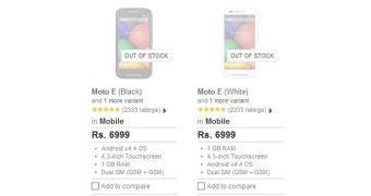 Motorola Moto E "out of stock"