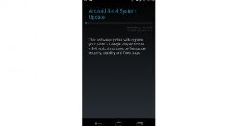 Android 4.4.4 KitKat update for Moto G (screenshot)