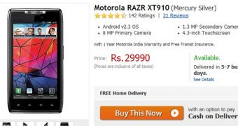 Motorola RAZR new price tag