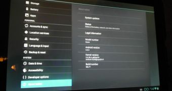 Wi-Fi Motorola XOOM "About tablet" screenshot