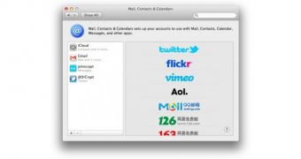 Mountain Lion integrates with numerous web services