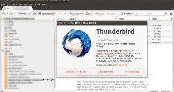 Thunderbird 17.0 About dialogue