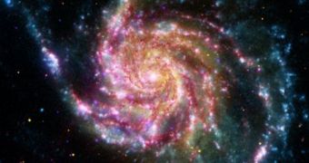 Multi-Spectral, Composite View Reveals the Pinwheel Galaxy
