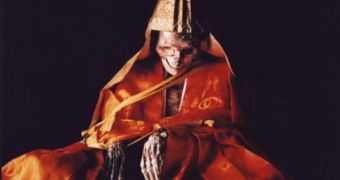 A self-mummified Buddhist monk enshrined at a temple